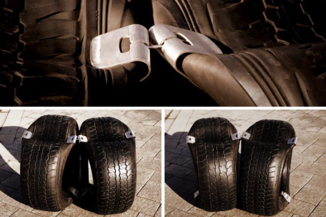 ReTyre, Carl Menary, old tires, temporary seating, christchurch, public space, tyres, christchurch earthquake