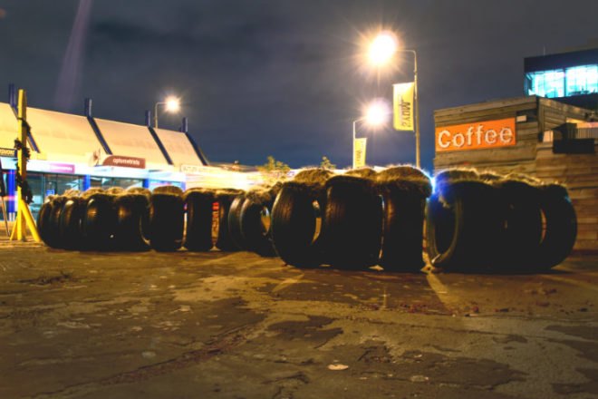 ReTyre, Carl Menary, old tires, temporary seating, christchurch, public space, tyres, christchurch earthquake