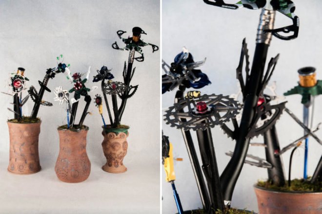 SRAM pART Project 2013, SRAM, park city, utah, bike parts, bike part sculpture, recycled materials, kimball art center, world bicycle relief