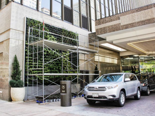 Sheraton Vertical Garden, Urbanarbolism, vertical garden, denver, unusualgreen, hydroponic garden, mile high gardening conference