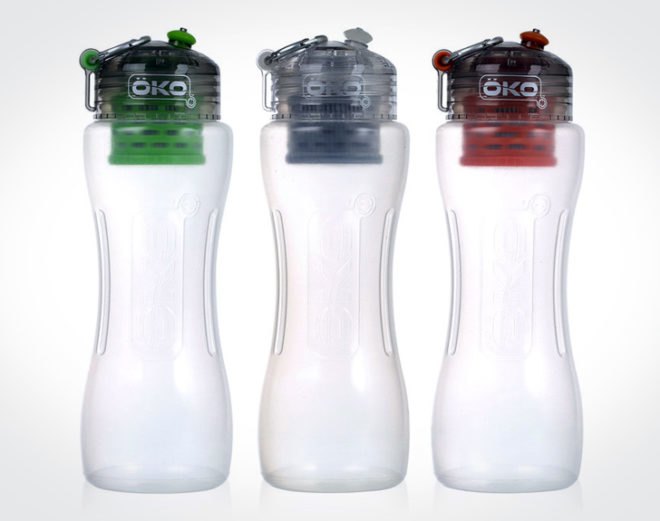 green gadgets, green camping, outdoor gadgets, green technology, sustainable technology, sustainable design, green design, renewable energy, green camping gear, clean tech, led, led light, led flashlight, off-grid gadgets, water filtering bottle, oko bottle