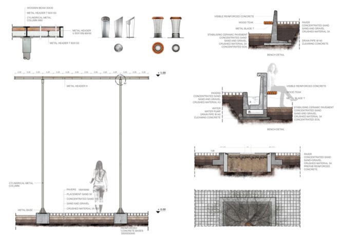 AEHMK Studio, pavillion design, AEHMK Studio Silent Crowd, Silent Crowd Plaza, Green Architecture, Greece Modern Architecture. Landscape Architecture