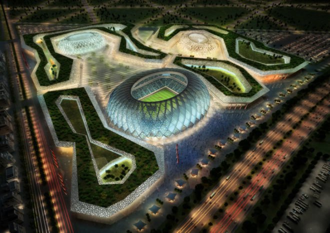 Qatar World Cup 2022, World Cup 2022 Human rights, human rights viaolation Qatar,Qatar migrant workers, Tangram Qatar Stadium, sustainable stadiums Qatar, Qatar 2022 World Cup, stadium passive cooling, natural ventilation stadium, sports architecture, energy efficient stadium