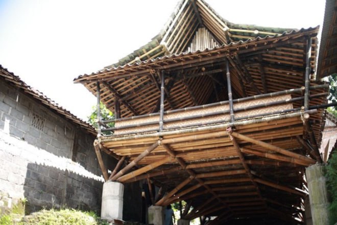 Black Bamboo Community Center, Indonesia, Andrea Fitrianto, Jasri Mulya, renewable bamboo, Architecture, Botanical, Sustainable Building, social design, Resilient Design, humanitarian design, Green Resources, Green Materials,
