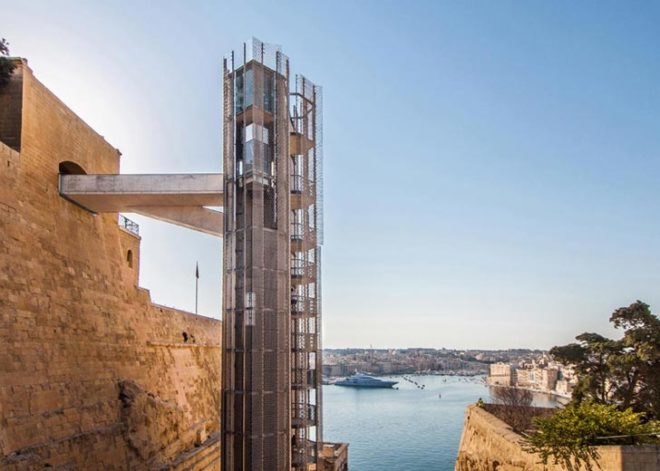 Valletta, Malta, Barrakka Lift, Fortified Walls, Historic Harbour, Ferry Terminal, Architecture Project, Grand Harbour Regeneration Corporation, Cage Lifts, Restoration