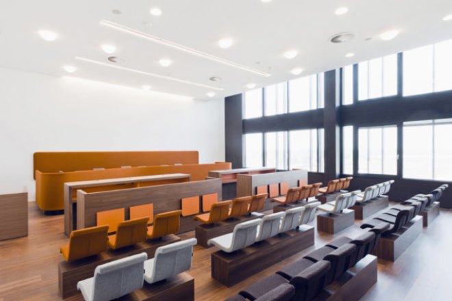 Court of Justice, J Mayer H, a20 architecten, Lens°Ass architecten, hasselt, belgium, shade screen, court building, daylighting