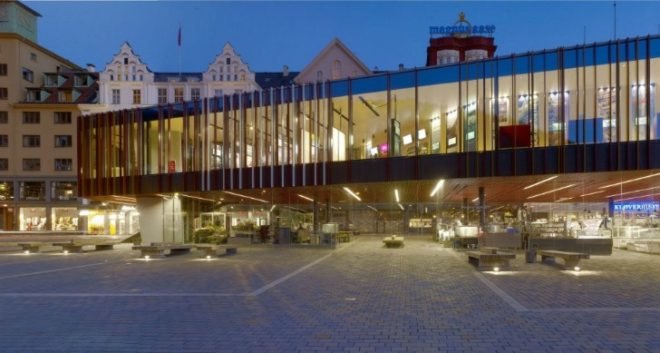bergen fish market, eder biesel arkitekter, green renovation, sustainable design, eco renovation, adaptive reuse, history continued, historic preservation, modern architecture