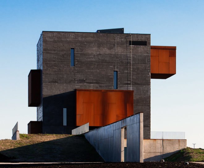kemenes volcanopark, volcano visitor center, volcano, hungary, foldes architects, sag hill volcano, laszlo foldes, corten steel, volcano exhibit, western hungary
