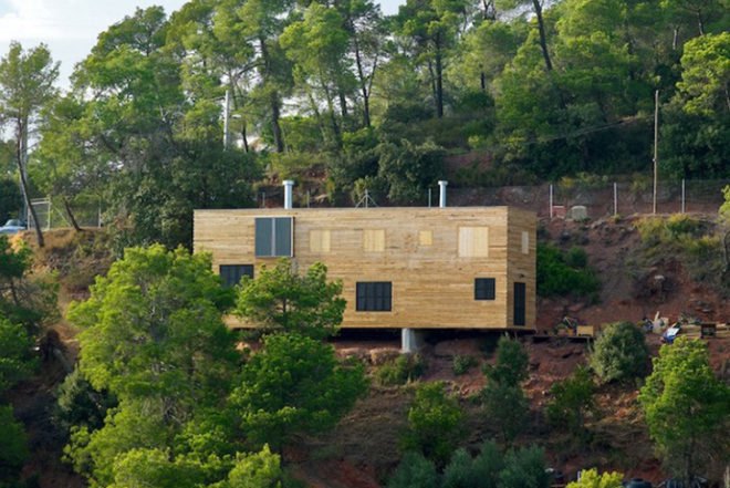 H Arquitectes, House 205, Designed for Disassembly, Spain, Spanish design, wooden house, recyclable wood, reusable wood, TYVEK, energy efficiency, Green Materials, Recycled Materials