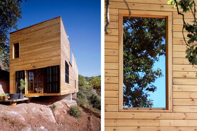 H Arquitectes, House 205, Designed for Disassembly, Spain, Spanish design, wooden house, recyclable wood, reusable wood, TYVEK, energy efficiency, Green Materials, Recycled Materials
