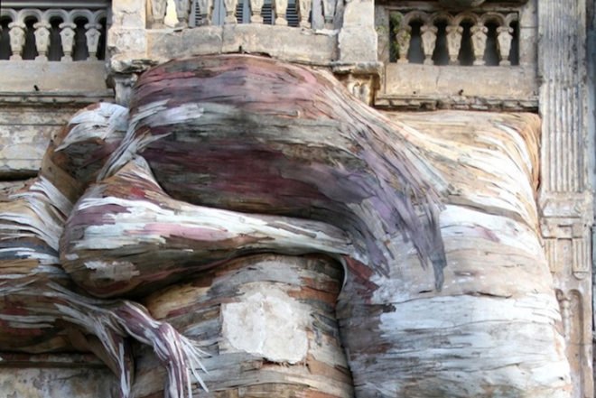 Henrique Oliveira, Architecture, Art, Recycled Materials, Casa dos Leões, recycled wood, plywood, tumors, peeled wood