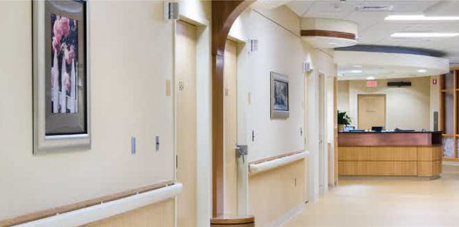 Hospital Interior, Wall guards, wall bumpers, acrovyn wall bumper, wall protection