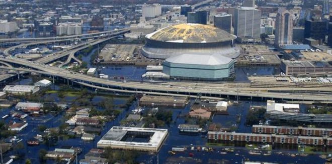 Flooding in New Orleans, LA, from Hurricane Katrina, NOLA, lower 9th ward, flooding, new orleans flooding, katrina floods