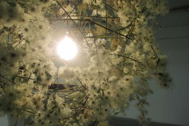 Jess Shaw, willow lamp, Lily Light, biodegradable light, eco-friendly chandelier, Botanical, Green Lighting, Recycling / Compost, Green Home decor, Green Materials,