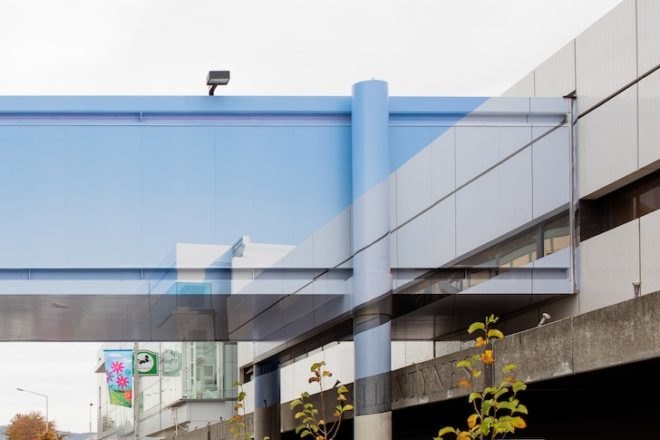 New Zealand, Christchurch earthquake, mike hewson, demolition walkway, adhesive vinyl, digital print installation, perspective installation, invisible walkway, weightless walkway, art installation, Colombo street