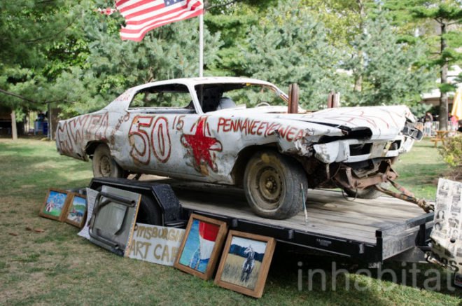 Maker Faire, New York, Queens, Making, Makers, Peter Cole, Pittsburg Art Car, Jason Saver, Great Stoneboro Fair, clunkers, reusing materials, trash art, turning trash into art, garbage, Kinect Ontology, Improvised Musical Instruments, Futurity, Eric Faber, Batterie-en-Valise, South Oxford Space, Woolbuddy, Needle Felting, Plushies, Jackie Huang, Peter Cole, Wetpong, Genspace, Biohacking , Biology, Bioscience, Karlin Yeh, OpenFuge, Medical Science, Developing Countries, Open Source, DIY, Innovative Idea, New Technologies,