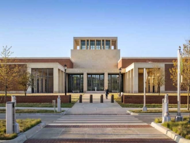 george w. bush presidential library and museum, dallas, texas, leed platinum certification, climate hero award