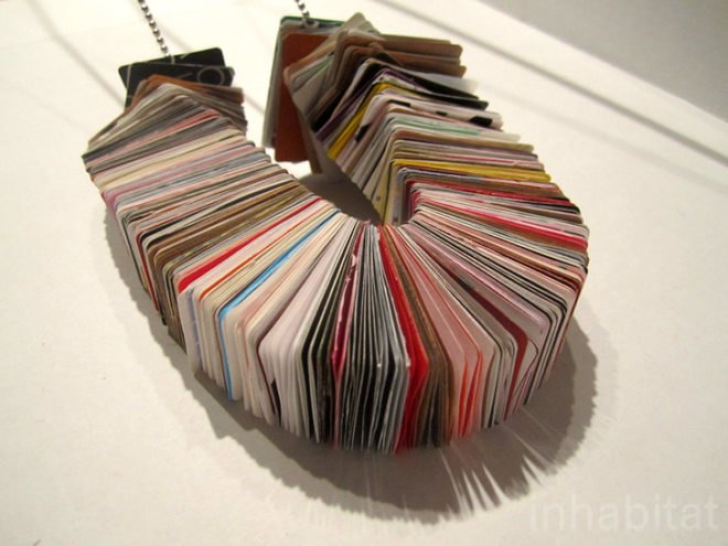 eco design, green design, upcycling, sustainable design, designersblock, london design festival, paper bag necklace