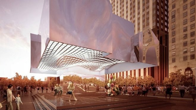two islands, flint michigan, summer pavilion, flat lot competition, public art, public spaces, foreclosure, sustainable design, green architecture, green design