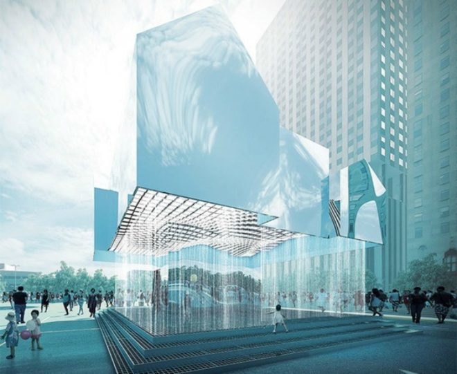 two islands, flint michigan, summer pavilion, flat lot competition, public art, public spaces, foreclosure, sustainable design, green architecture, green design