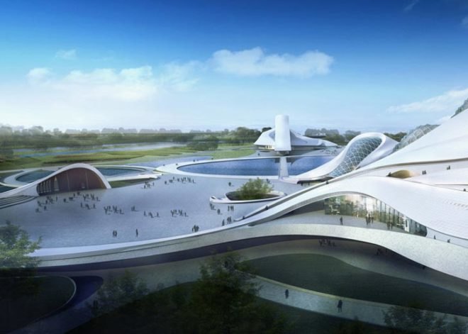 Harbin, Northern China, MAD Architects, Harbing Cultural Island, Ma Yansong, White Aluminum, Songhua River, Harbin Theatre, Harbin Labour Recreation Centre, Harbin Great Square, Wetland Park