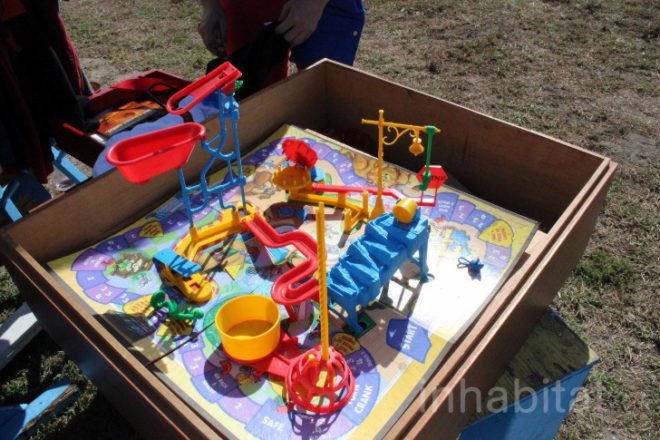 rube goldberg, maker faire, mark perez, rube goldberg machine, diy, maker movement, maker faire nyc, giant mousetrap game, life size mousetrap, mousetrap board game