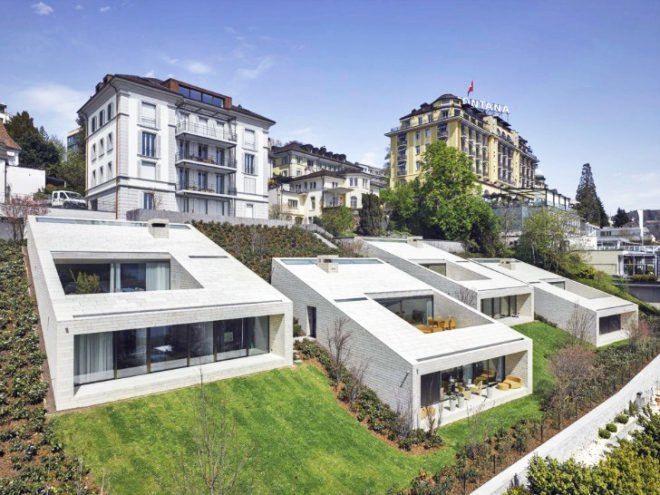 Urban Villas, Lischer Partner Architekten Planer, sustainable design, green architecture, eco design, environmental design, jurassic limestone, historical building design, green materials