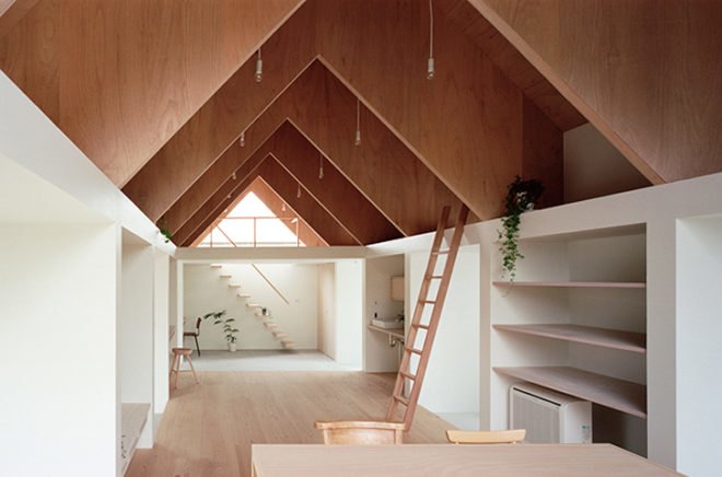 green design, eco design, sustainable design, Koya No Sumika, mA-Style Architects, plywood roof, minimalist living
