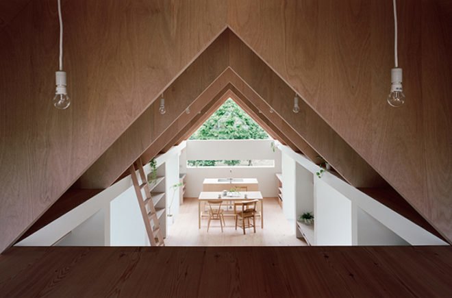 green design, eco design, sustainable design, Koya No Sumika, mA-Style Architects, plywood roof, minimalist living
