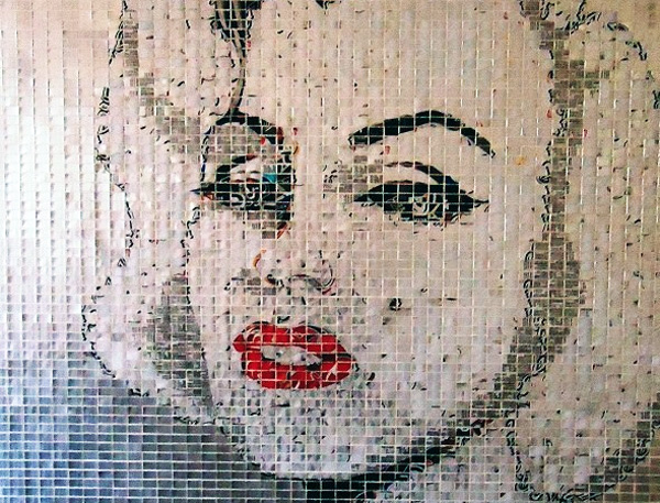 AluMosaics, eco art, jeff ivanhoe, recycled can art, can art, recycled materials