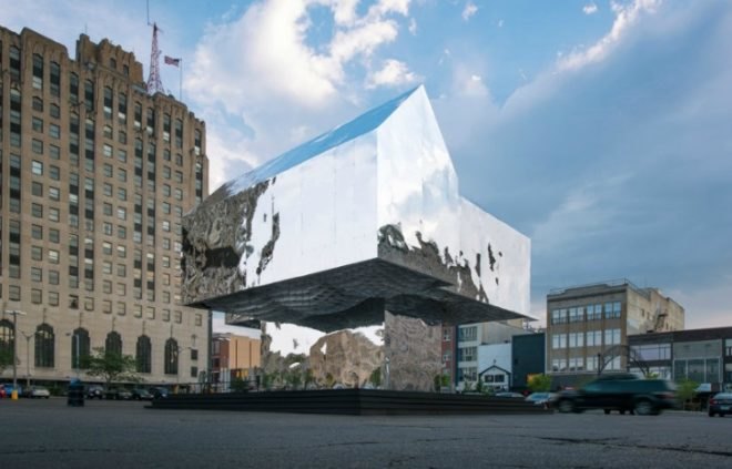 two islands, flint michigan, summer pavilion, flat lot competition, public art, public spaces, foreclosure, sustainable design, green architecture, green design