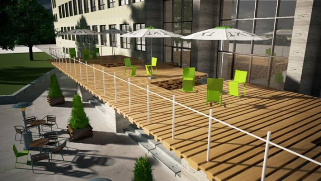 1x1 Pavilion, Bratislava pavilion, pallet pavilion Bratislava, pallet architecture, wooden architecture, pavilion architecture, Katarina Bohacova, Bohus, Faculty of Architecture STU, temporary installations