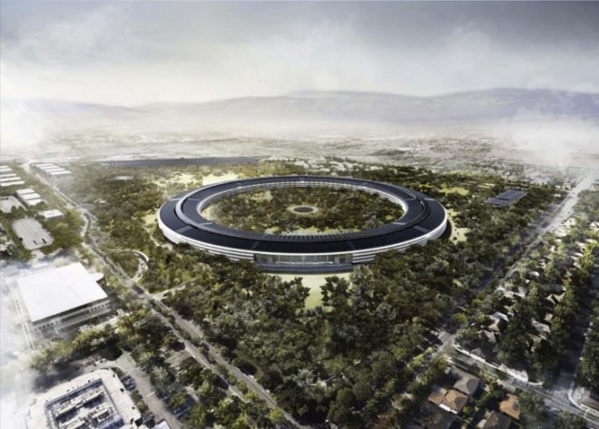 Apple Campus 2, Apple HQ Cupertino, Apple Spaceship Headquarters, Apple architecture, sustainable buildings, energy-efficient buildings, green masterplan Apple, Steve Jobs