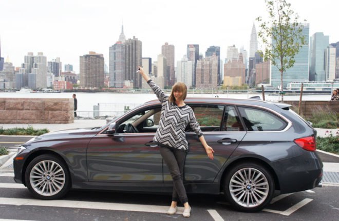 BMW 328D Diesel Sedan, Jill Fehrenbacher, New York City , testdrive, test drive, test-drive, diesel car, biodiesel, bio-diesel, clean diesel, green diesel, east river, Long Island City, Queens, Greenpoint, Inhabitat test drive, green car