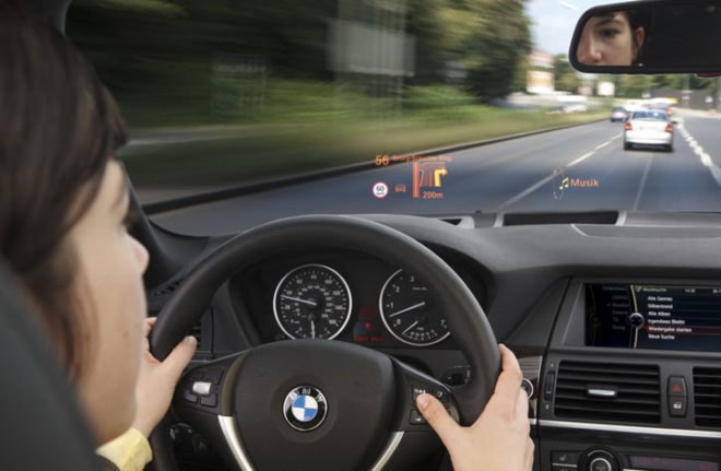 BMW 328D Diesel Sedan, Jill Fehrenbacher, New York City , Head Up display, heads up display, windshield projection, google-glass display, testdrive, test drive, test-drive, diesel car, biodiesel, bio-diesel, clean diesel, green diesel, east river, Long Island City, Queens, Greenpoint, Inhabitat test drive, green car
