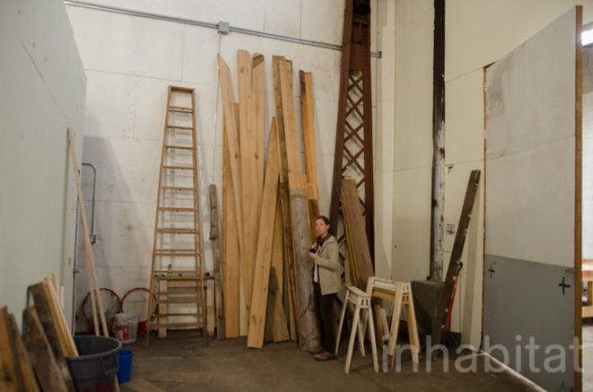 BIG, Millworks, Build it Green, Reclaimed Wood, Recyclable Materials, Tri-Lox, build it green Astoria, Urban Sawmill, Green Training Program, Young Adult Internship Program, Build it Green New York, Justin Green, BIG!Millworks, BIG!NYC, Astoria, Queens, Sawmill, recycling, reusing wood, reclaimed wood, construction materials, green construction materials, green building projects, Hurricane Sandy, storm damaged trees, disadvantaged communities, inner city programs, The Fortune Society and Consortium for Workers Education, NYC’s Young Adult Internship Program, Tri-Lox Workshop, storm damaged trees, green projects in New York, Jaclyn Jablkowski, Sam Welch, Wood-Mizer,