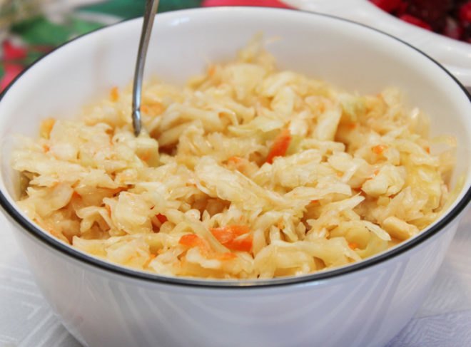Cabbage salad, napa cabbage and ramen noodles