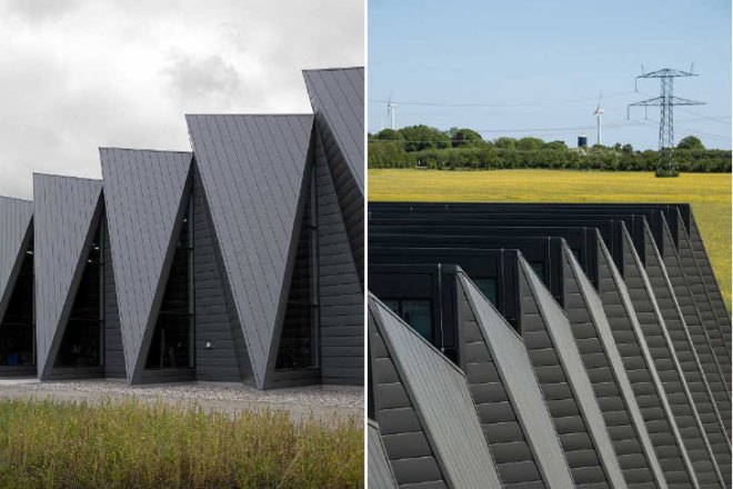 GIS Switchgear Station, CF Moller, renewable energy, prefab, daylighting, electric grid, transmission grid, denmark