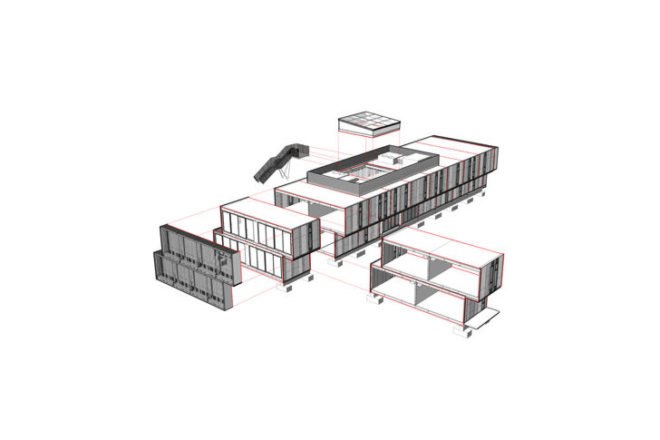 Lehman College Day Care, Garrison Architects, day care, bronx, modular, prefab, vertical garden