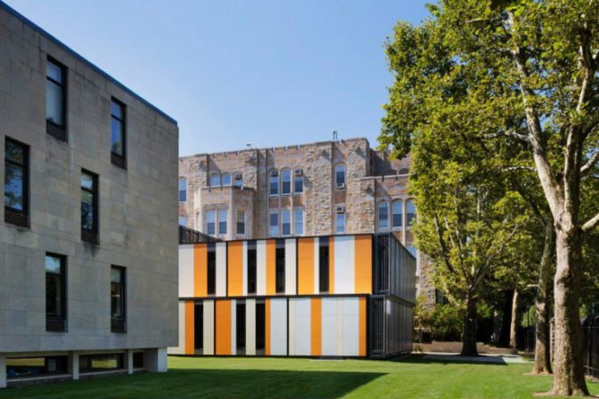 Lehman College Day Care, Garrison Architects, day care, bronx, modular, prefab, vertical garden