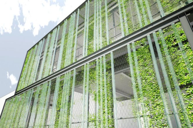 Lehman College Day Care, Garrison Architects, day care, bronx, modular, prefab, vertical garden