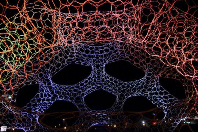 SOL Dome, solar powered SOL Dome, Loop.pH dome, LED dome, LED lighting, temporary installation Michigan, Michigan art, renewable energy, responsive lighting, interactive installations, rechargeable batteries, lightweight architecture, carbon fiber installation, carbon dioxide responsive art