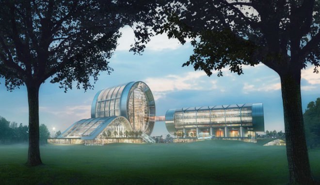 Luminous Moon-Gate, Form4 Architecture, 2013 Taichung City Cultural Center Competition, cultural center Taichung, Chinese architecture, sustainable buildings, green building technologies