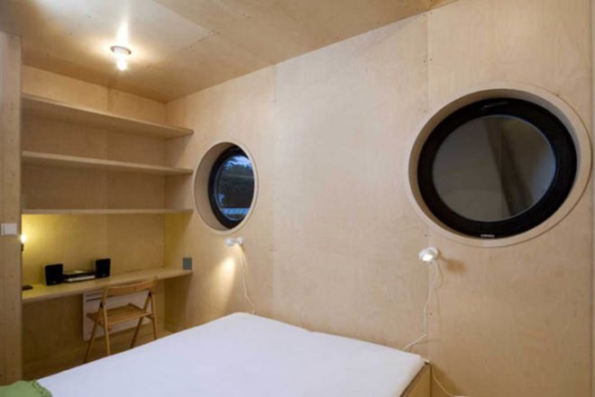 OK Plan Architects, worm shelter, Garden House, Czech Republic, lakeside view, worm architecture, tensile roof, tarpaulin, Tiny Homes, Architecture,