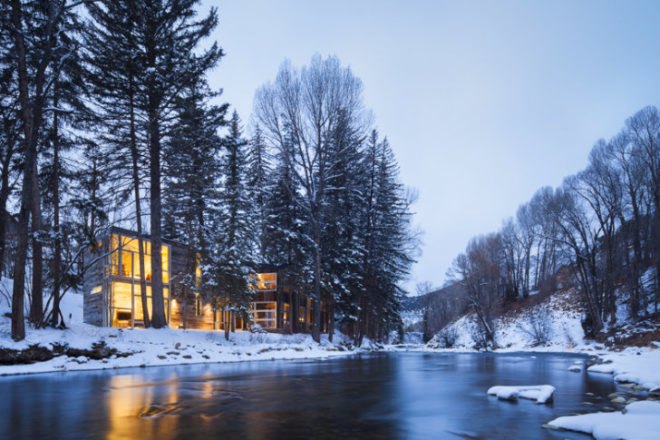 Piampiano Residence, Studio B Architects, mountain home, reclaimed wood, green home, woody creek, aspen, colorado