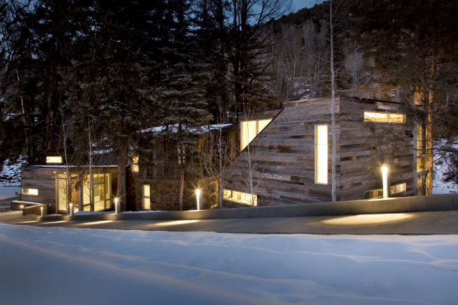 Piampiano Residence, Studio B Architects, mountain home, reclaimed wood, green home, woody creek, aspen, colorado