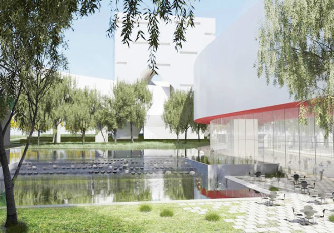 Steven Hall Architects, Steven Hall, Qingdao Culture and Art Center, Steven Hall China, China architectural competition, China museums, sustainable buildings China, museum complex Qingdao