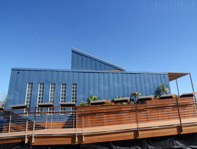 Radiant House, Santa Clara, Solar Decathlon, SD2013, DoE Solar Decathlon, Irvine, California, DoE Architecture Competition, green design, sustainable design, eco-design, solar power, clean tech, green tech, renewable energy, drought-resistant plants, bamboo, energy-efficiency, daylighting, Net Zero Energy, Prefabricated Solar Homes, Solar-powered prefab homes, architecture competition, EV charging station, ChargePoint EV Station, Photovoltaic Array, natural materials, recycled materials