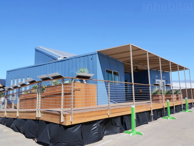 Radiant House, Santa Clara, Solar Decathlon, SD2013, DoE Solar Decathlon, Irvine, California, DoE Architecture Competition, green design, sustainable design, eco-design, solar power, clean tech, green tech, renewable energy, drought-resistant plants, bamboo, energy-efficiency, daylighting, Net Zero Energy, Prefabricated Solar Homes, Solar-powered prefab homes, architecture competition, EV charging station, ChargePoint EV Station, Photovoltaic Array, natural materials, recycled materials