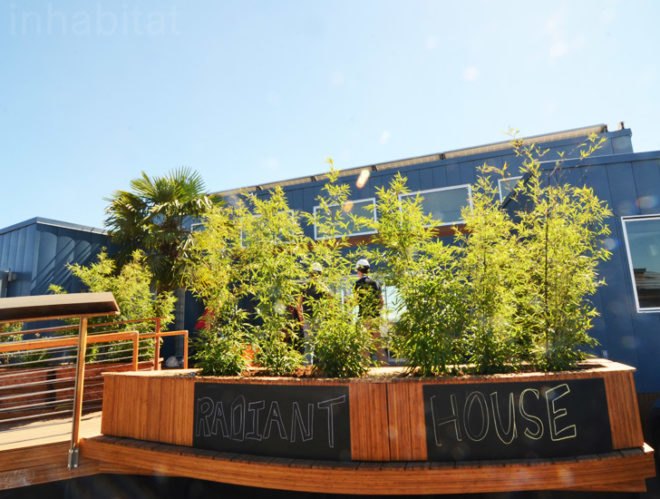 Radiant House, Santa Clara, Solar Decathlon, SD2013, DoE Solar Decathlon, Irvine, California, DoE Architecture Competition, green design, sustainable design, eco-design, solar power, clean tech, green tech, renewable energy, drought-resistant plants, bamboo, energy-efficiency, daylighting, Net Zero Energy, Prefabricated Solar Homes, Solar-powered prefab homes, architecture competition, EV charging station, ChargePoint EV Station, Photovoltaic Array, natural materials, recycled materials